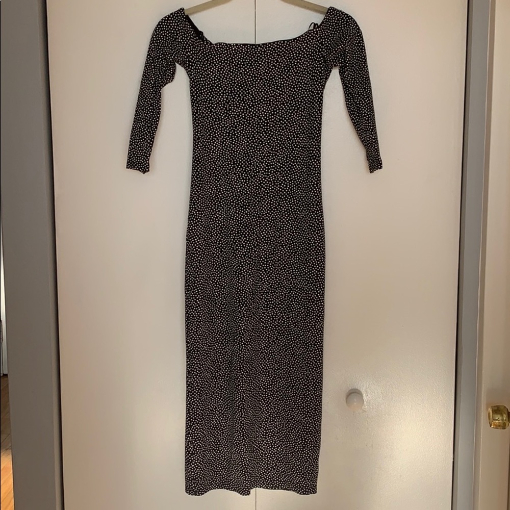 Zara Polka Dot Midi Dress